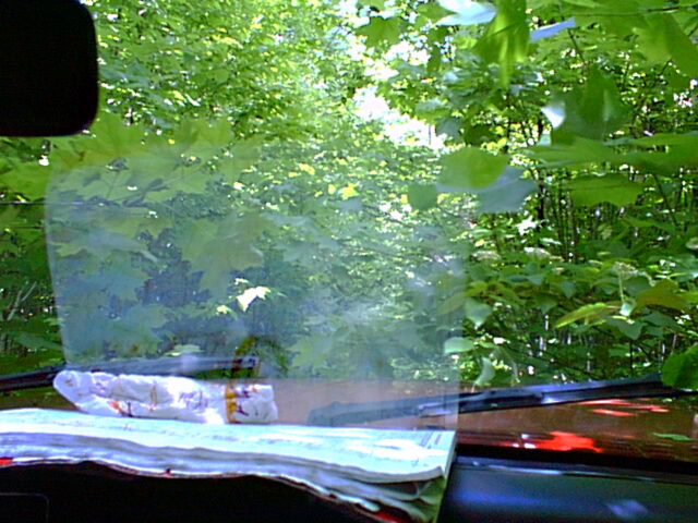 Fishing gear and the lake during the trip