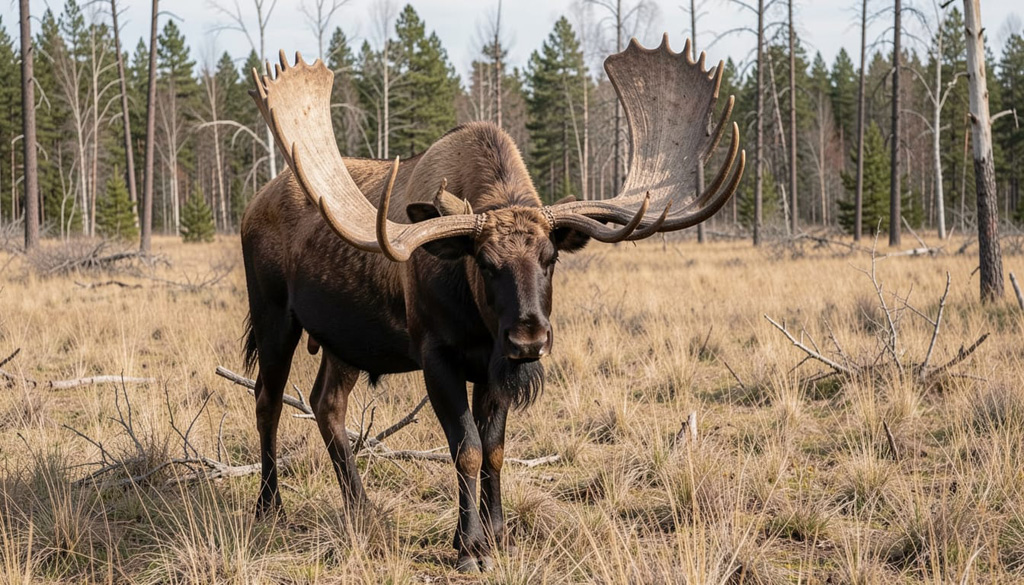 Bull moose taken during the hunt